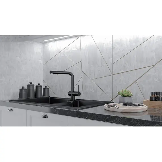 Смеситель для кухни Paulmark Dosse Do214418-418 черный металлик, изображение 2