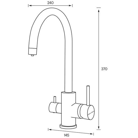 Смеситель для кухни Paulmark Essen Es213211-401BR антрацит/бронза, изображение 3