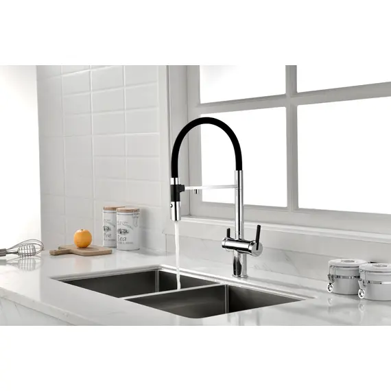 Смеситель для кухни Paulmark Starke Gravity Gr213888-CR под фильтр с гибким изливом хром, изображение 3