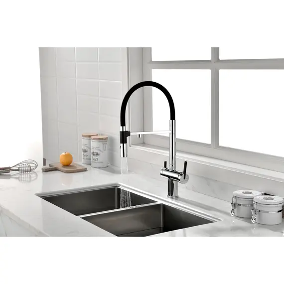 Смеситель для кухни Paulmark Starke Gravity Gr213888-CR под фильтр с гибким изливом хром, изображение 4