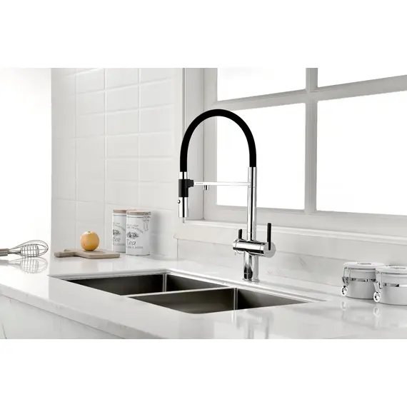 Смеситель для кухни Paulmark Starke Gravity Gr213888-CR под фильтр с гибким изливом хром, изображение 5