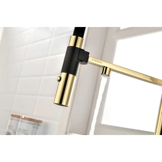 Смеситель для кухни Paulmark Starke Gravity Gr213888-G под фильтр с гибким изливом золото, изображение 8