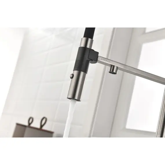 Смеситель для кухни Paulmark Starke Gravity Gr213888-BS под фильтр с гибким изливом никель, изображение 10