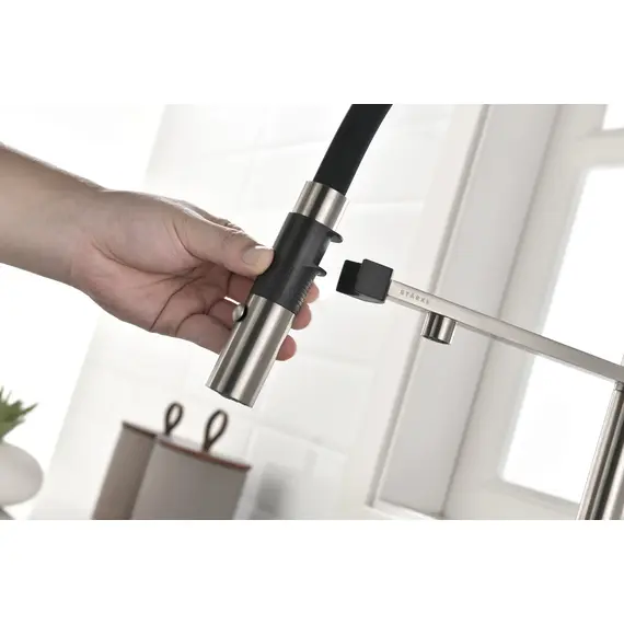 Смеситель для кухни Paulmark Starke Gravity Gr213888-BS под фильтр с гибким изливом никель, изображение 11