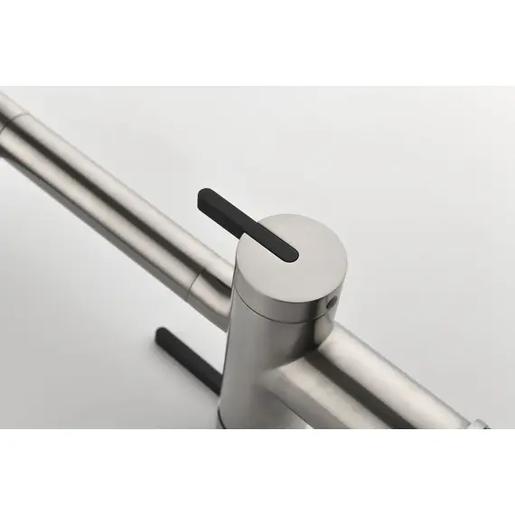 Смеситель для кухни Paulmark Starke Gravity Gr213888-BS под фильтр с гибким изливом никель, изображение 3