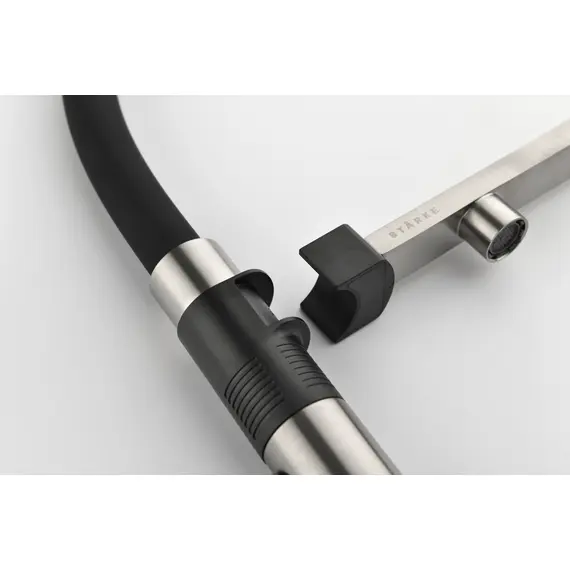 Смеситель для кухни Paulmark Starke Gravity Gr213888-BS под фильтр с гибким изливом никель, изображение 5