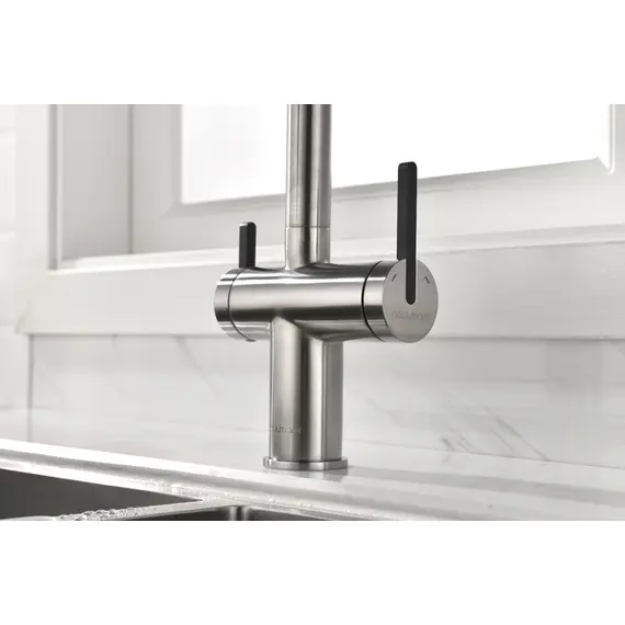 Смеситель для кухни Paulmark Starke Gravity Gr213888-BS под фильтр с гибким изливом никель, изображение 7