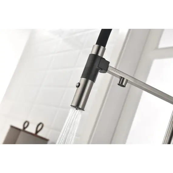 Смеситель для кухни Paulmark Starke Gravity Gr213888-BS под фильтр с гибким изливом никель, изображение 9