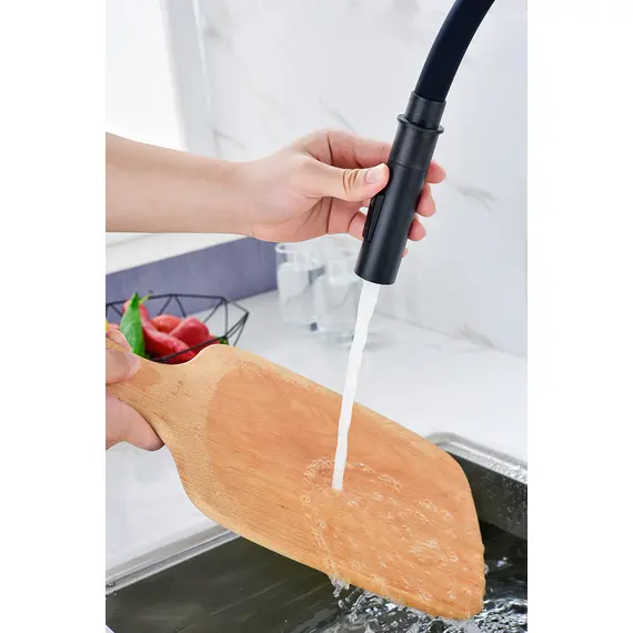 Смеситель для кухни Paulmark Halt Ha214021-401 с гибким изливом антрацит, изображение 13