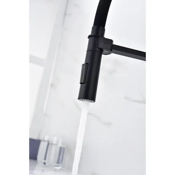 Смеситель для кухни Paulmark Halt Ha214021-401 с гибким изливом антрацит, изображение 8