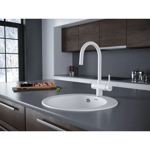 Смеситель для кухни Paulmark Heller He213218-431 белый матовый, изображение 2