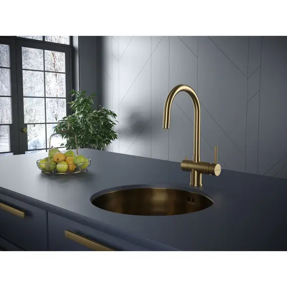 Смеситель для кухни Paulmark Heller He213218-BG брашированное золото, изображение 2