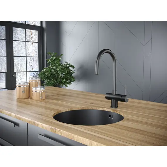 Смеситель для кухни Paulmark Heller He213218-GM вороненая сталь, изображение 2