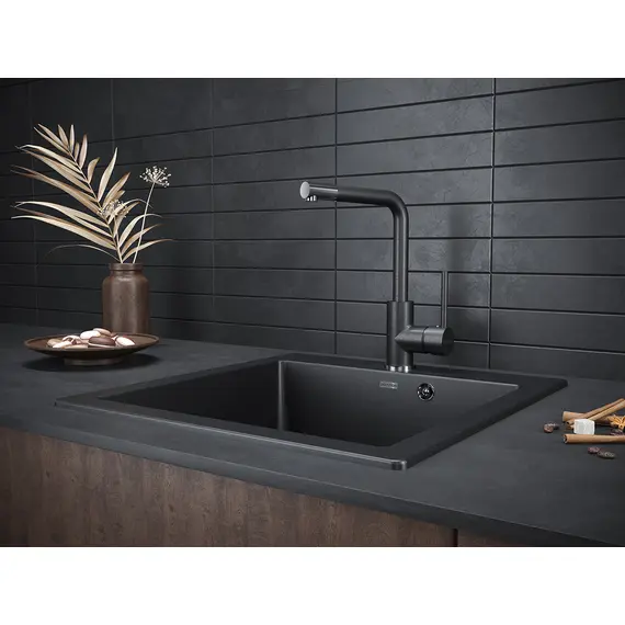 Смеситель для кухни Paulmark Honner Ho212018-418 черный металлик, изображение 2