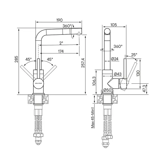 Смеситель для кухни Paulmark Honner Ho212018-431TW белый матовый, изображение 3
