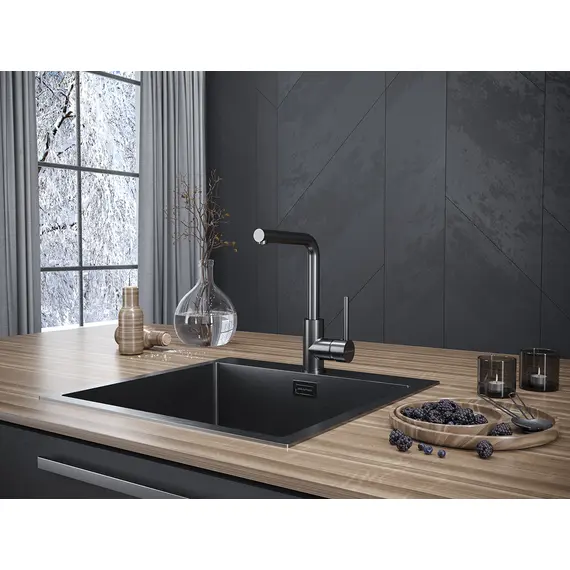 Смеситель для кухни Paulmark Honner Ho212018-GM вороненая сталь, изображение 2