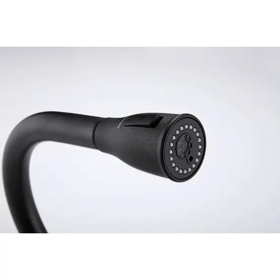 Смеситель для кухни Paulmark Lange La214212-418 под фильтр с выдвижным шлангом черный металлик, Название цвета: Черный металлик, изображение 23