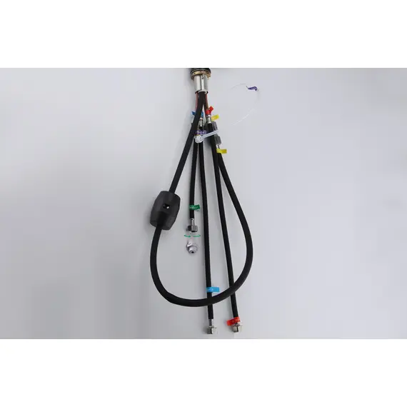 Смеситель для кухни Paulmark Lange La214212-418 под фильтр с выдвижным шлангом черный металлик, Название цвета: Черный металлик, изображение 24