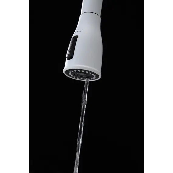 Смеситель для кухни Paulmark Lange La214212-431 под фильтр с выдвижным шлангом белый матовый, Название цвета: Белый, изображение 16