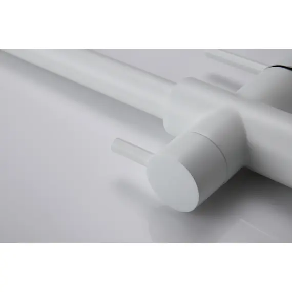 Смеситель для кухни Paulmark Lange La214212-431 под фильтр с выдвижным шлангом белый матовый, Название цвета: Белый, изображение 23