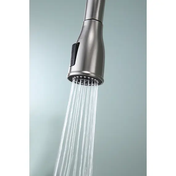 Смеситель для кухни Paulmark Lange La214212-NI под фильтр с выдвижным шлангом никель, Название цвета: Никель, изображение 3