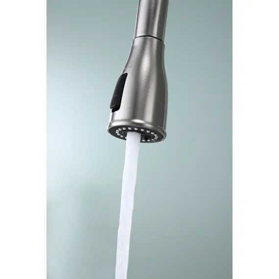 Смеситель для кухни Paulmark Lange La214212-NI под фильтр с выдвижным шлангом никель, Название цвета: Никель, изображение 4