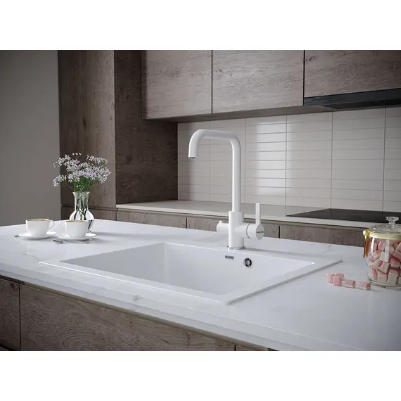 Смеситель для кухни Paulmark Logas Lo213021-331 белый, изображение 2