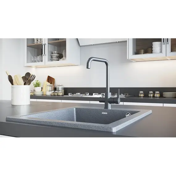 Смеситель для кухни Paulmark Logas Lo213021-402 серый металлик, изображение 2