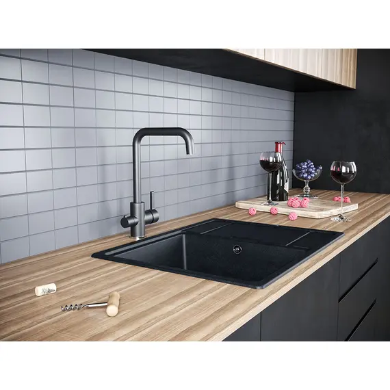 Смеситель для кухни Paulmark Logas Lo213021-418 черный металлик, изображение 2