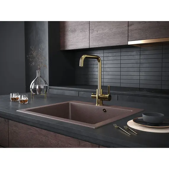 Смеситель для кухни Paulmark Logas Lo213021-G золото, изображение 2