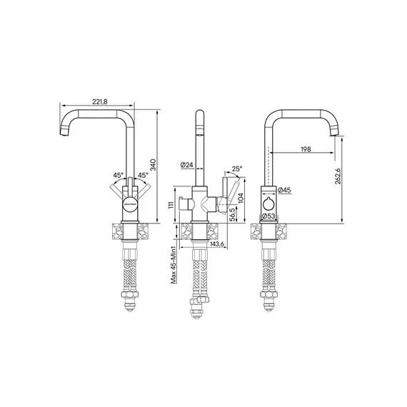 Смеситель для кухни Paulmark Logas Lo213021-NI никель, изображение 3