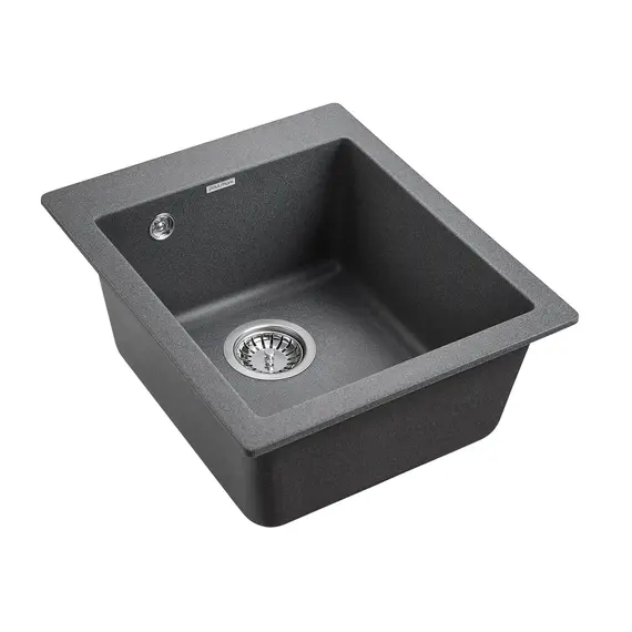Мойка из камня Paulmark Kante 40 PM104249-DG графит кварц 41.5 х 49 см, изображение 2