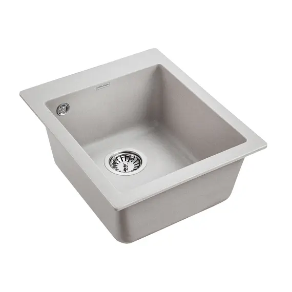 Мойка из камня Paulmark Kante 40 PM104249-GR серый кварц 41.5 х 49 см, изображение 2