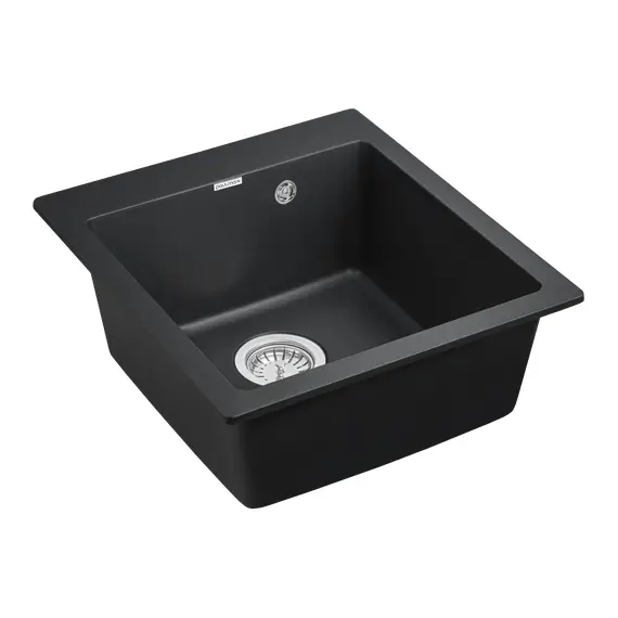 Мойка из камня Paulmark Kante 45 PM104651-BL черный кварц 46 х 51 см, изображение 2