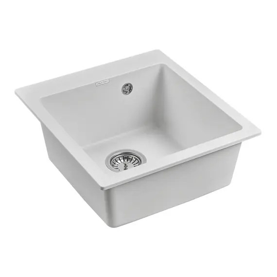 Мойка из камня Paulmark Kante 45 PM104651-WH белый кварц 46 х 51 см, изображение 2