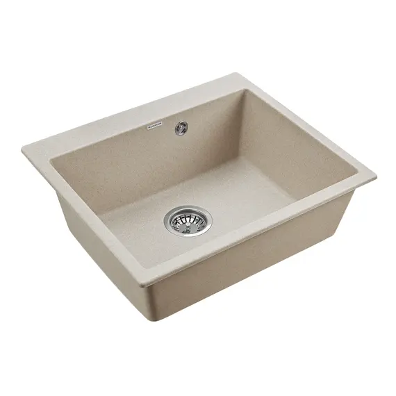 Мойка из камня Paulmark Kante 60 PM106052-BE бежевый кварц 60 х 52 см, изображение 2