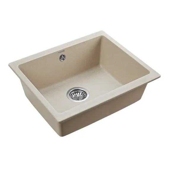 Мойка из камня Paulmark Gera 60 PM205546-BE бежевый кварц 55.5 х 46 см, изображение 2