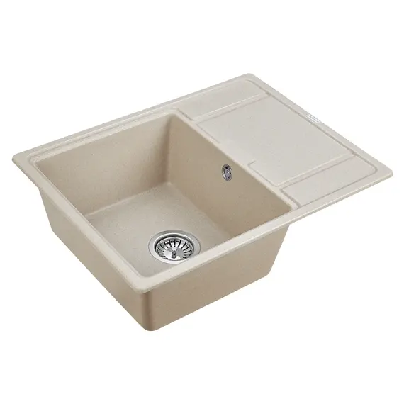Мойка из камня Paulmark Flugen 50-650 PM216550-BE бежевый кварц 65 х 50 см, изображение 2