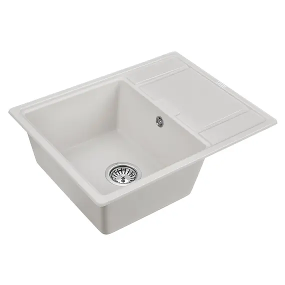 Мойка из камня Paulmark Flugen 50-650 PM216550-WH белый кварц 65 х 50 см, изображение 2