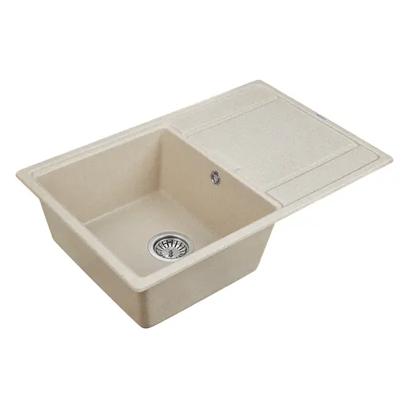 Мойка из камня Paulmark Flugen 50-780 PM217850-BE бежевый кварц 78 х 50 см, изображение 2