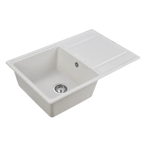 Мойка из камня Paulmark Flugen 50-780 PM217850-WH белый кварц 78 х 50 см, изображение 2