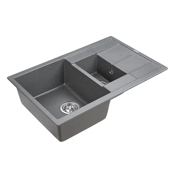 Мойка из камня Paulmark Flugen 60 PM237850-DG графит кварц 77.5 х 49.5 см, изображение 2