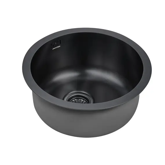 Мойка из нержавейки Paulmark Werra PM404646-GM вороненая сталь 46 см круглая, изображение 2
