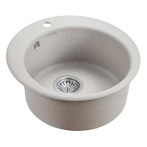 Мойка из камня Paulmark Gelegen 50 PM404800-GR серый кварц 47.5 см круглая, изображение 2