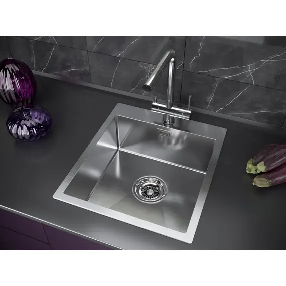 Мойка из нержавейки Paulmark Velten 45 PM804551-BS брашированная сталь 45 х 51 см, изображение 3