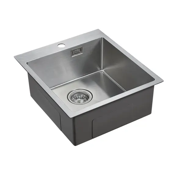 Мойка из нержавейки Paulmark Velten 45 PM804551-BS брашированная сталь 45 х 51 см, изображение 4