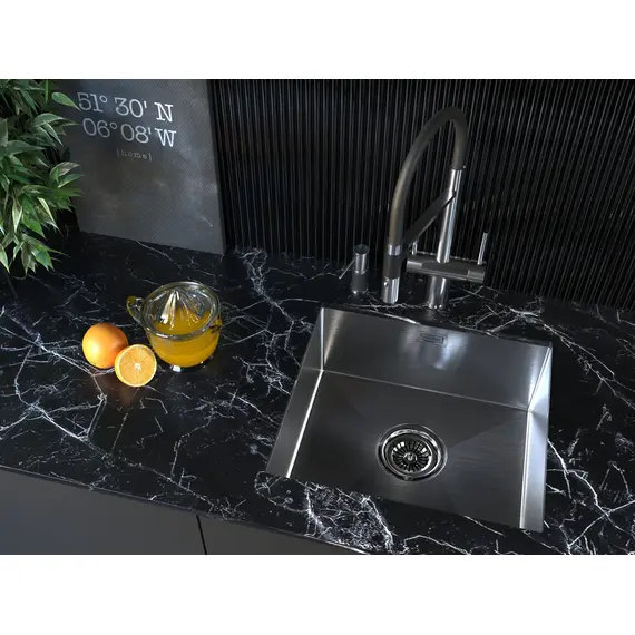 Мойка из нержавейки Paulmark Aller 48 Uni PM804844-BS брашированная сталь 48 х 44 см, изображение 3