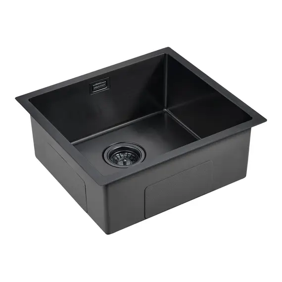 Мойка из нержавейки Paulmark Aller 48 Uni PM804844-GM вороненая сталь PVD 48 х 44 см, изображение 2