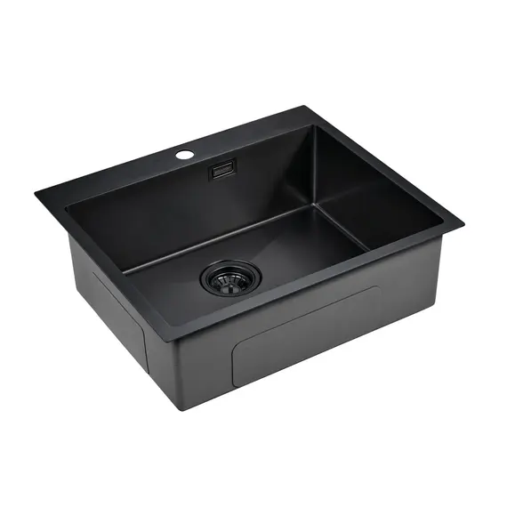 Мойка из нержавейки Paulmark Velten 59 PM805951-GM вороненая сталь 59 х 51 см, изображение 2