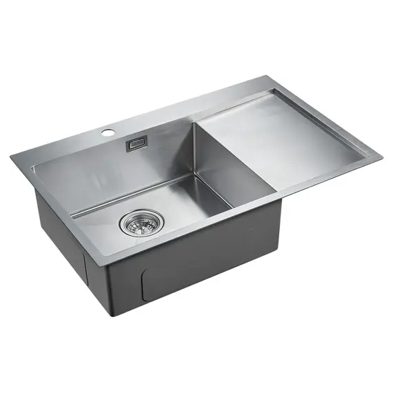 Мойка из нержавейки Paulmark Velten 78F PM807851-BSL брашированная сталь 78 х 51 см, изображение 2